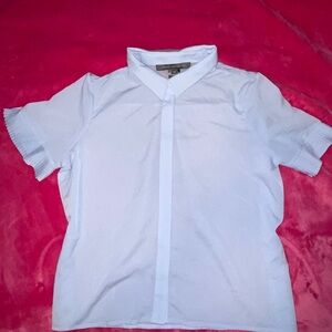 Light Blue Short Sleeve Blouse